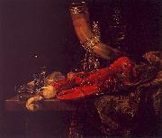Willem Kalf Still Life with Lobster, Drinking Horn and Glasses oil painting artist